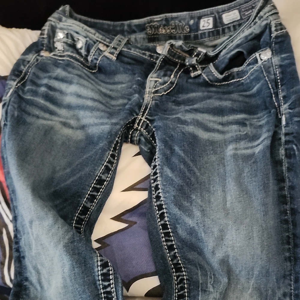 Miss Me Dark Blue Denim Jeans